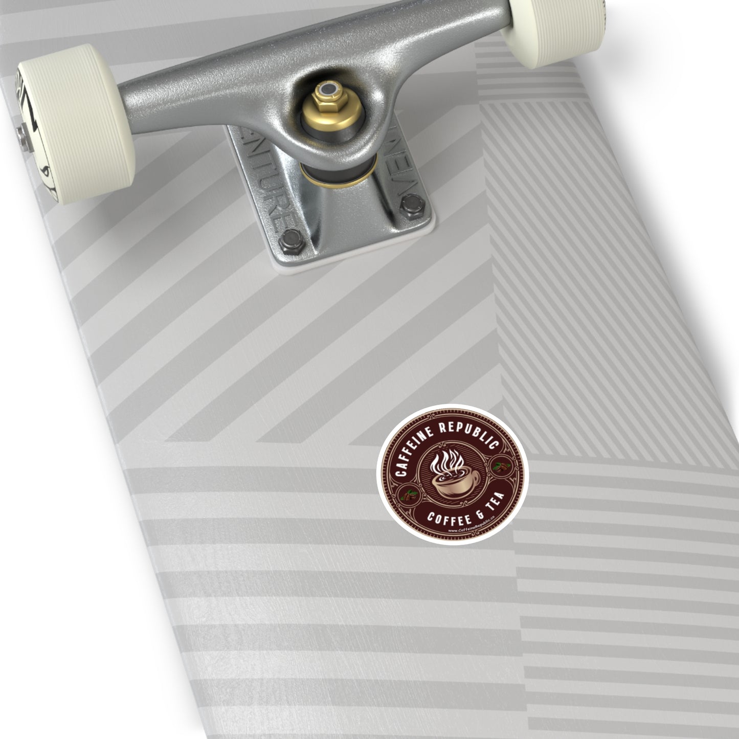 Caffeine Republic Round Stickers