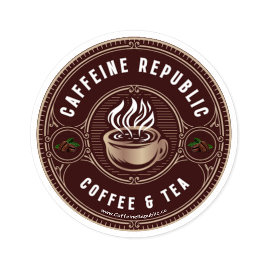 Caffeine Republic Round Stickers